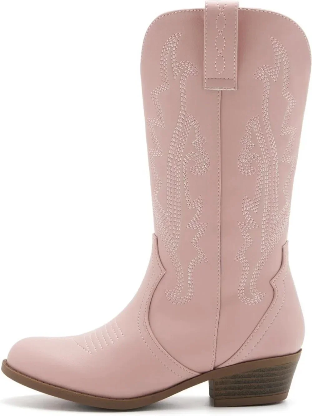 Embroidered Western Cowgirl Boots for Girls - Mid Calf Riding Shoes, Kids'